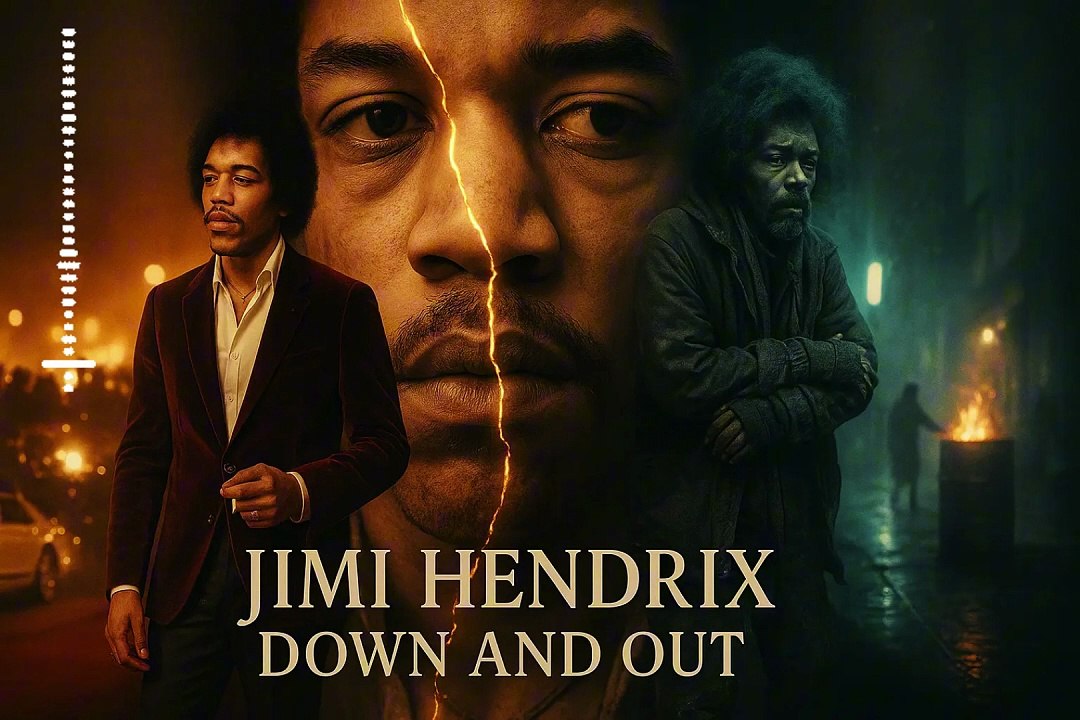 🎸 Jimi Hendrix Style Blues | Down And Out | Raw Guitar & Soul Blues Rock Vibes