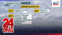 Nakapagtala ang PAGASA ng extreme caution level na heat index o damang init | 24 Oras