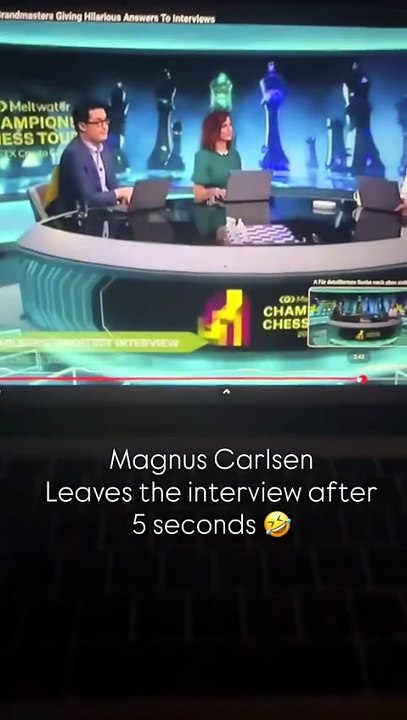 Magnus Carlsen in Bullet interview 😂#magnuscarlsen #chessmeme #chessnetx  #chess #gm #chessplayer