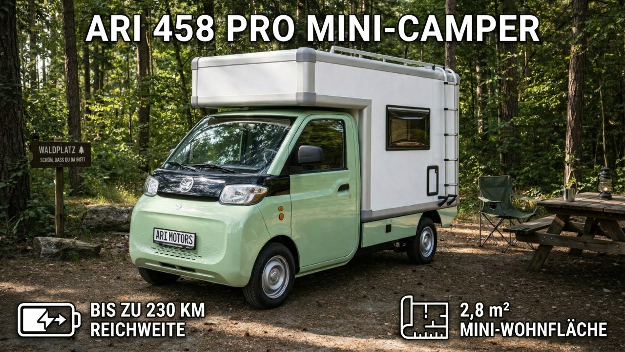 2026 Ari 458 Pro (Kleinstes Wohnmobil): 230 km Reichweite im Mini-Format
