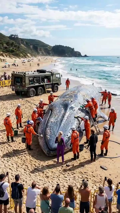 Barnacle Covered Whale Gets Saved!