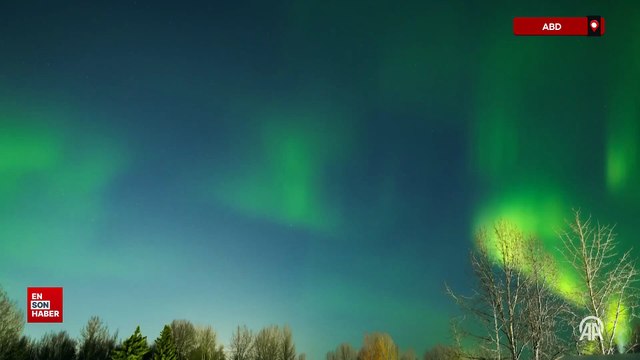 Alaska semalarında 'Kuzey Işıkları' görsel şölen sundu