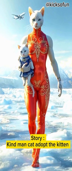 Red lady cat emotional scene in frozen world +- Hollywood movie