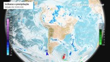 Sábado, 4 de abril: Previsão de nebulosidade, chuva e pressão a nível médio do mar.