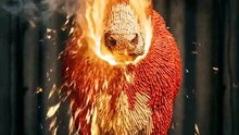 Art of matchstick Cow burning 🔥