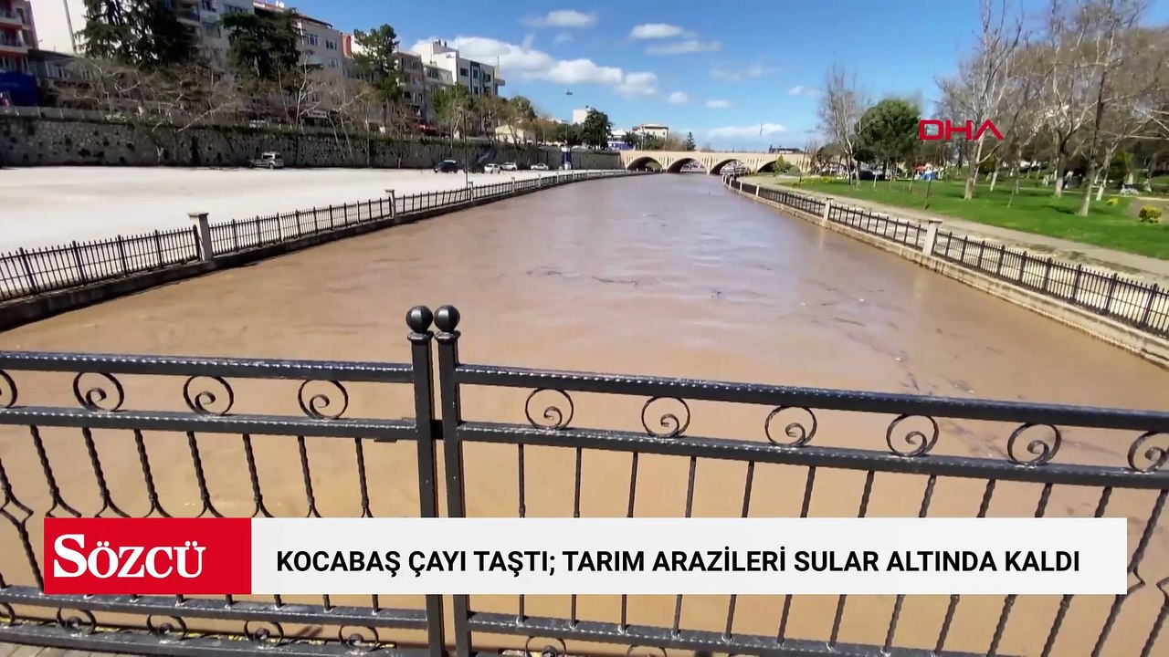 Çanakkale'de Kocabaş Çayı taştı; tarım arazileri sular altında kaldı