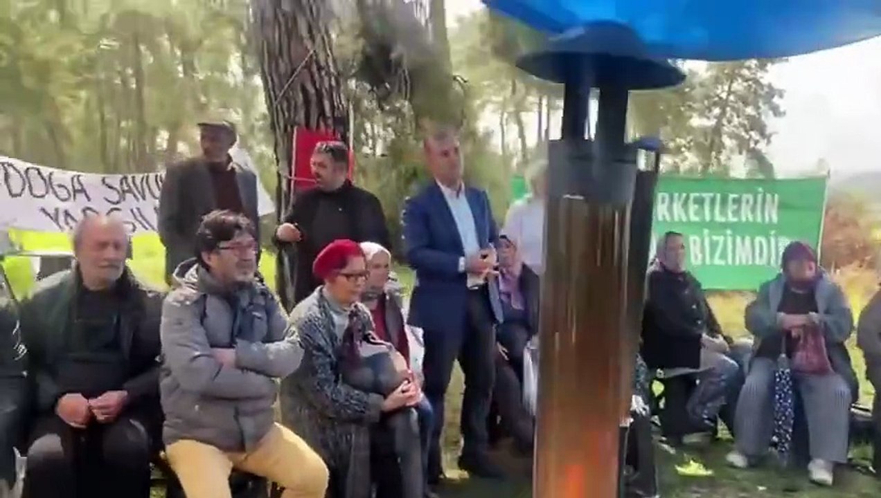 DEM Partili Akın Akbelen direniş alanında: Göz göre göre el koyma pratiği