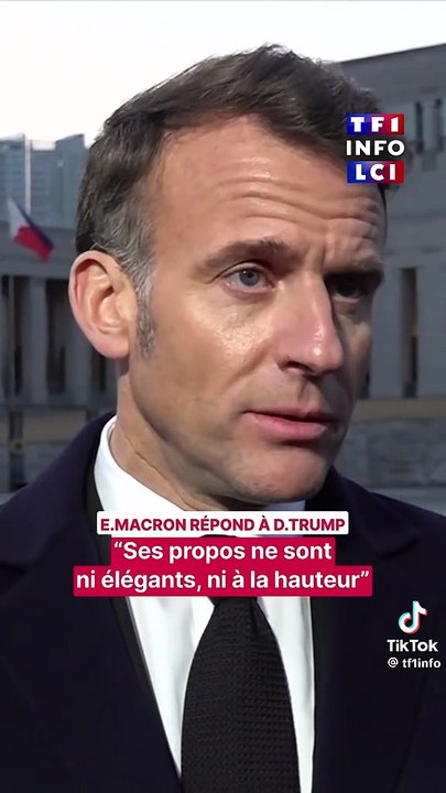 Macron répond à Trump : "ses propos ne sont ni élégants, ni.. "
