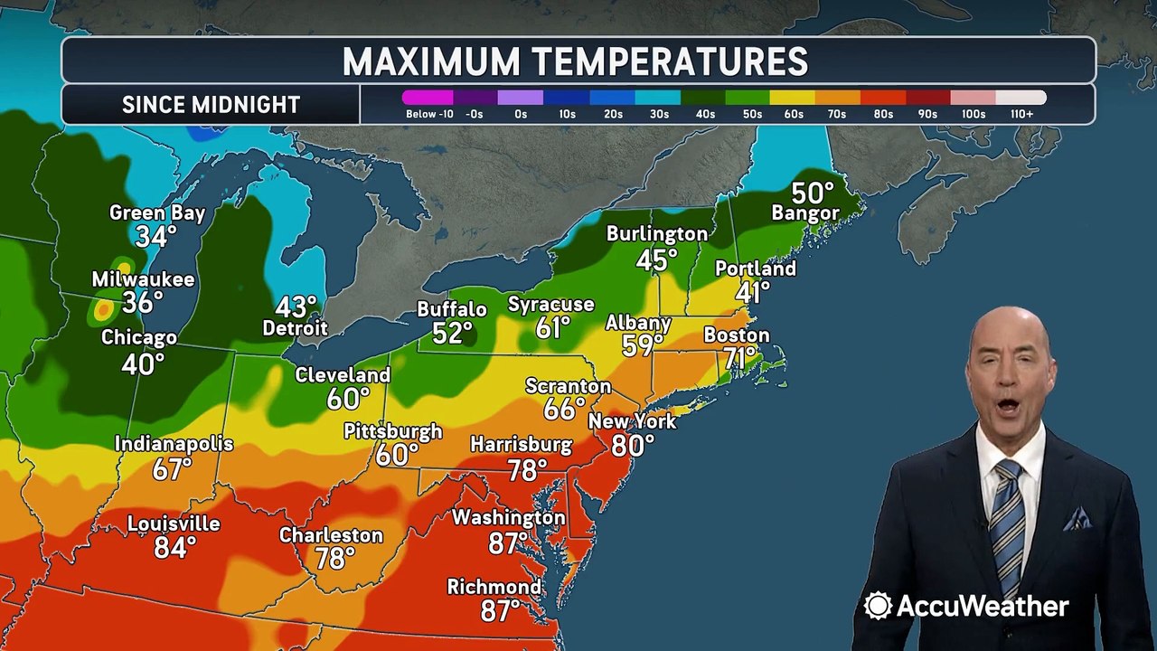 Temperature roller coaster continues across the Northeast