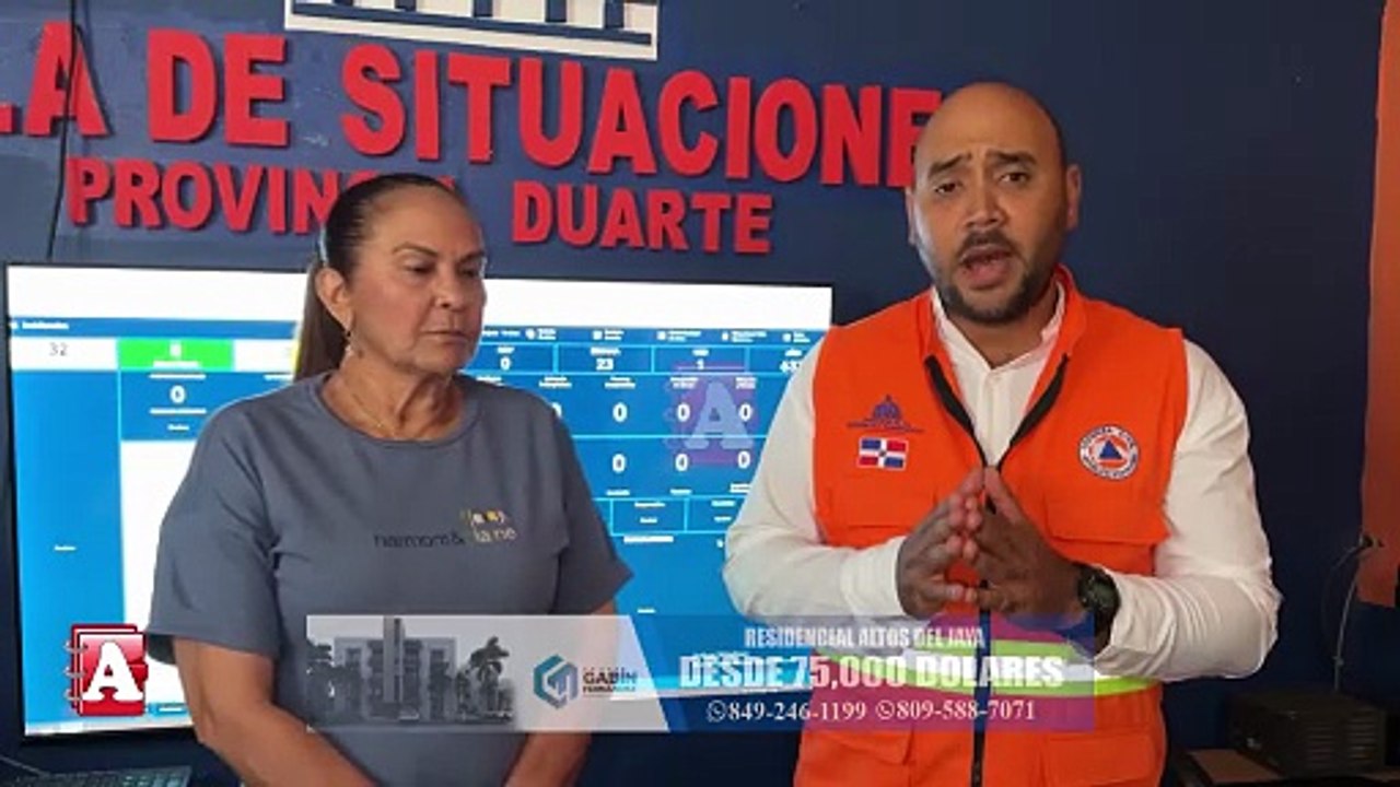 Autoridades de la provincia Duarte activan operativo de Semana Santa; están alerta ante amenaza de vaguada