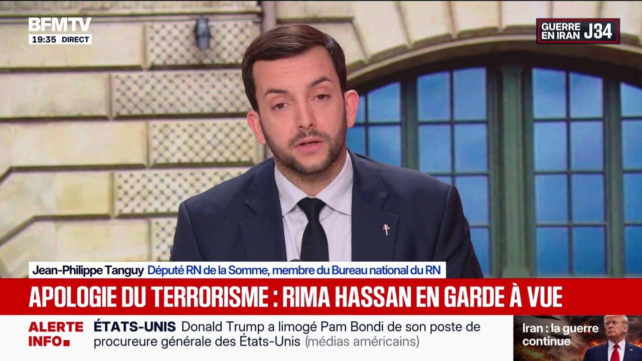 Rima Hassan en possession de drogue: "Ça parait complètement surréaliste", dit Jean-Philippe Tanguy, député RN de la Somme