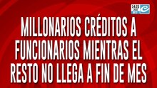 Millonarios créditos a funcionarios mientras el resto no llega a fin de mes