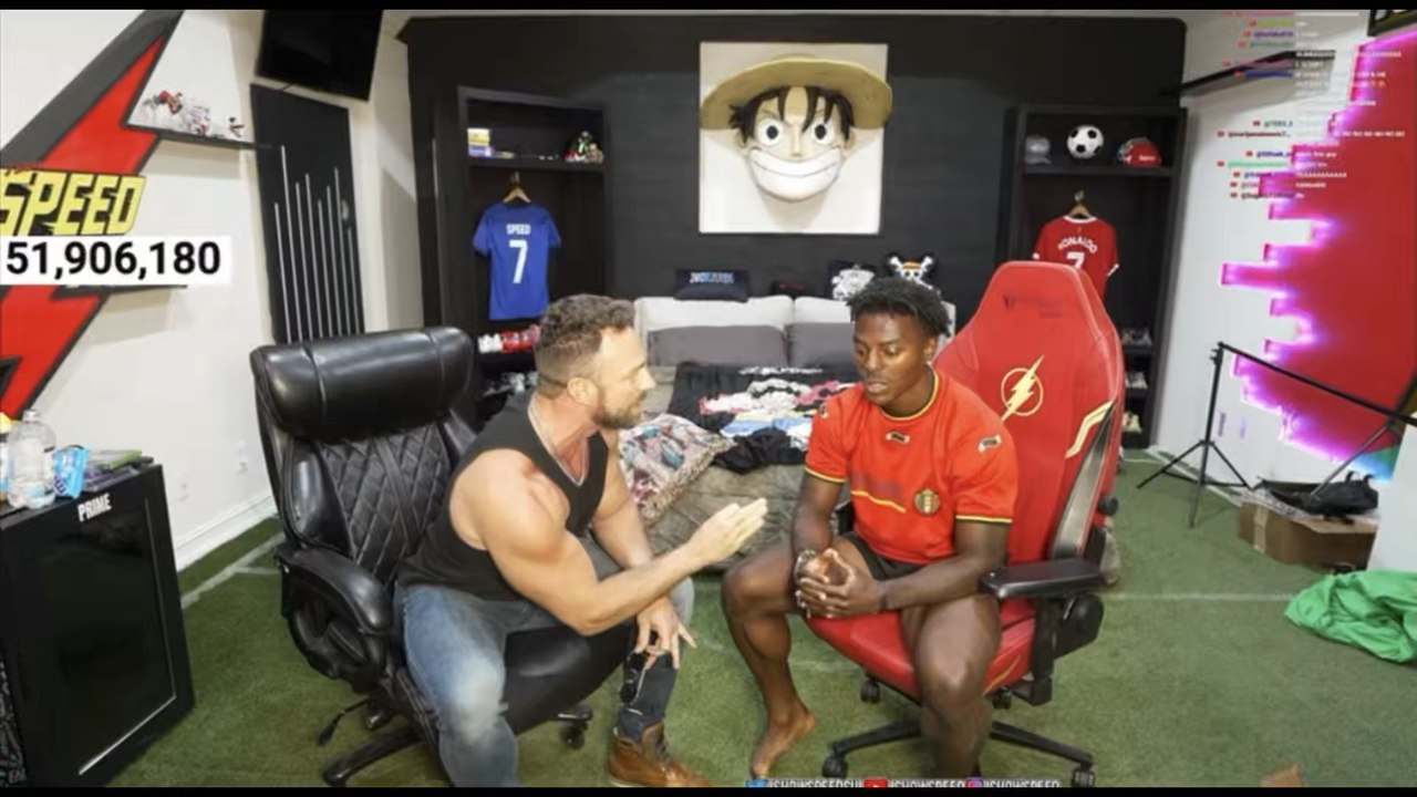 La knight shows up to IShowSpeed‘s house after IShowSpeed accidentally knocked out LA knight on raw #