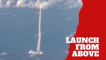 Passengers capture Artemis II rocket launch from plane window in rare mid-air moment