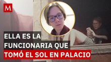 ¿No era IA? Todo sobre la exfuncionaria que captaron 'tomando sol' en Palacio Nacional