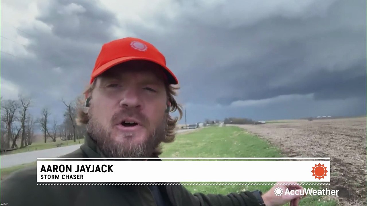 Funnel cloud spotted as storm chasers track storms in Iowa