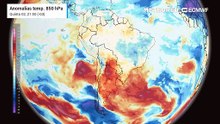 Quinta-feira, 2 de abril: anomalia de temperatura em 850 hPa (massas de ar)