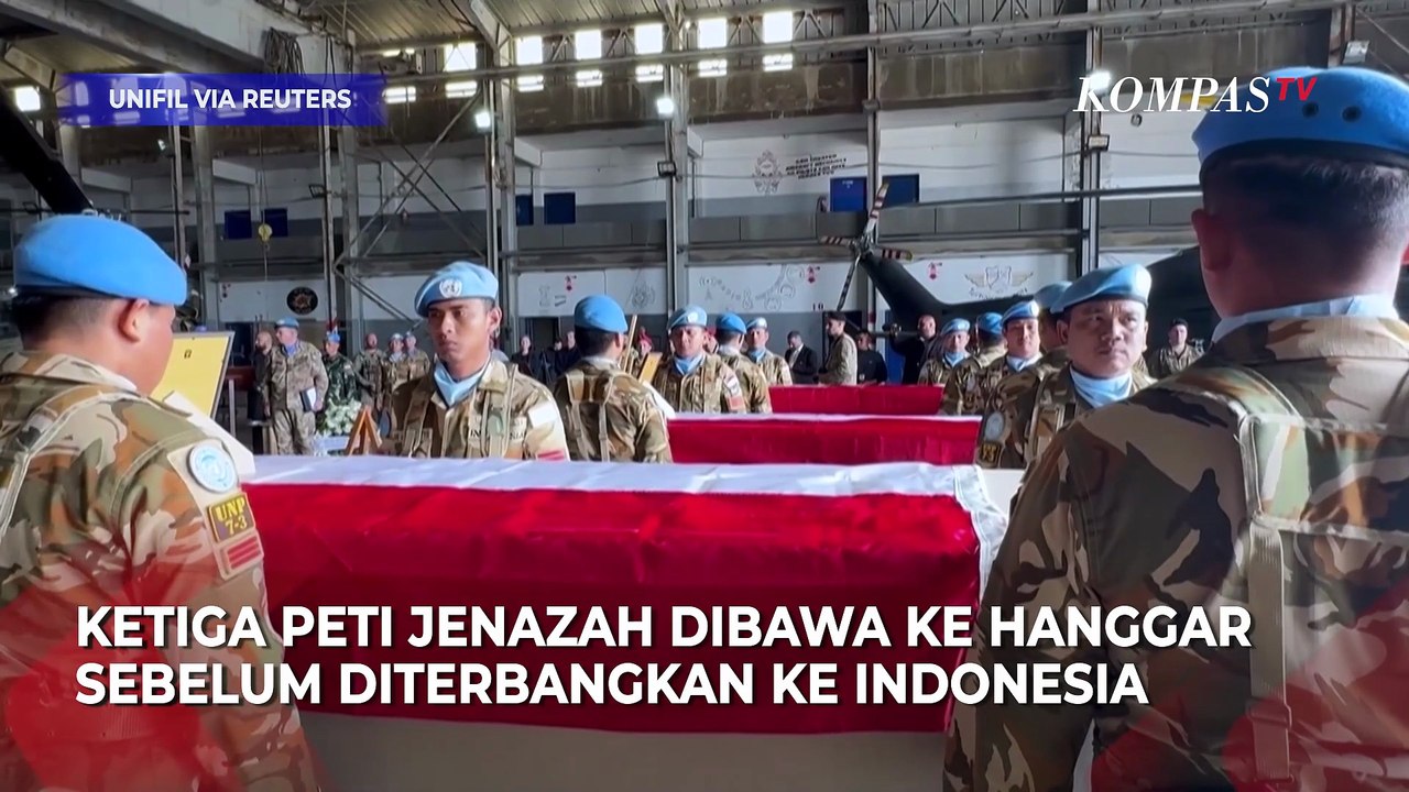 UNIFIL Gelar Upacara Penghormatan Kepada 3 Prajurit TNI yang Gugur Akibat Serangan Israel di Lebanon