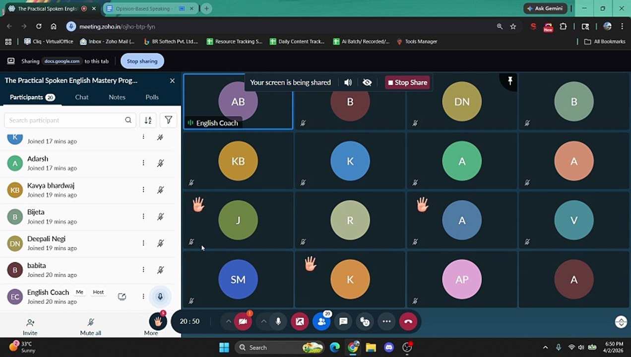 Class 14 - Express Your Opinion in English | Speak Confidently with “Because” Technique