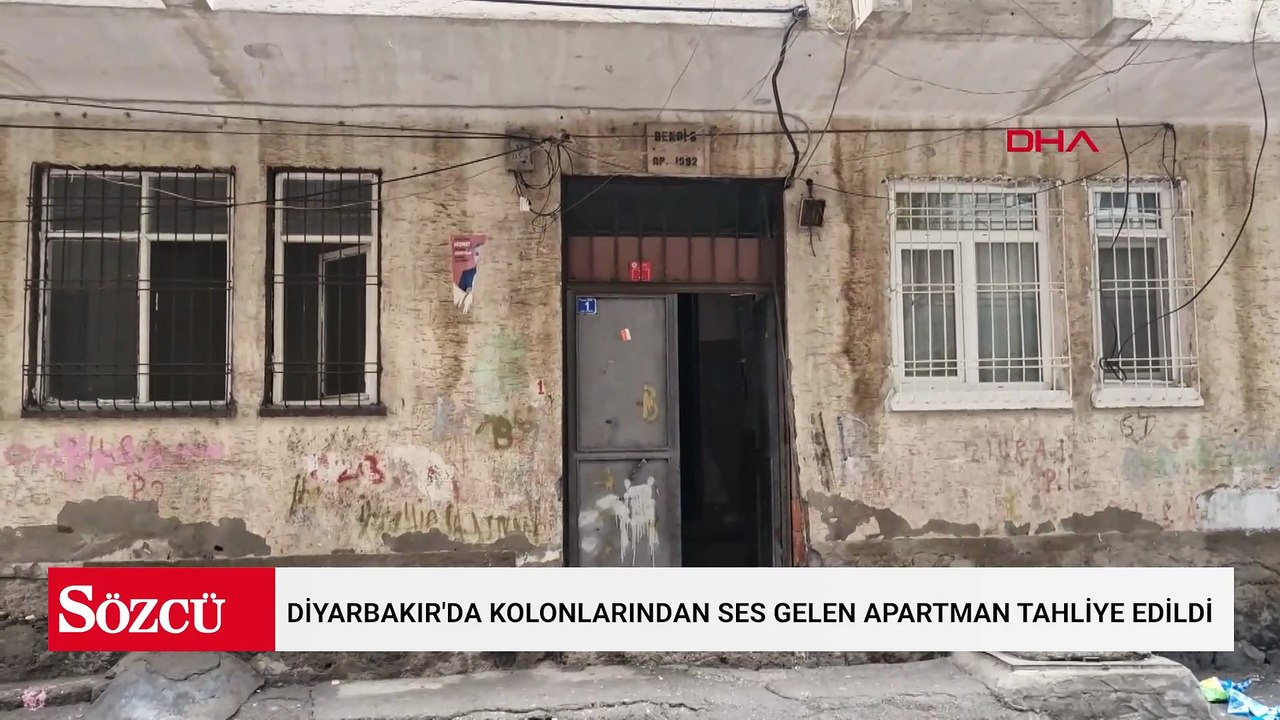 Diyarbakır'da kolonlarından ses gelen apartman tahliye edildi