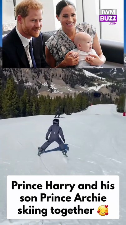 Prince Harry and his son Archie, were spotted skiing ⛷️ together. Meghan Markle shared a video with the caption: “My boys. Quick learner, Archie! So proud