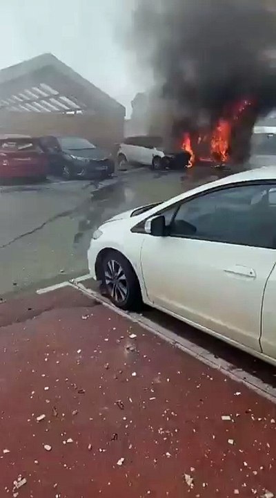 سقوط شظايا في حيفا