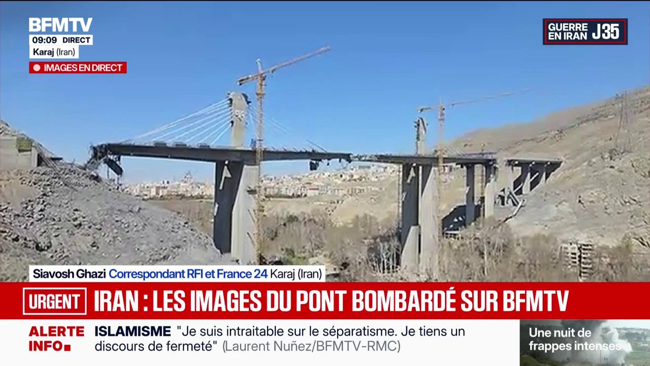 Guerre au Moyen-Orient: les images du pont iranien détruit à Karaj