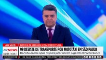 99 desiste de transporte por mototáxi em SP após impasse com Nunes