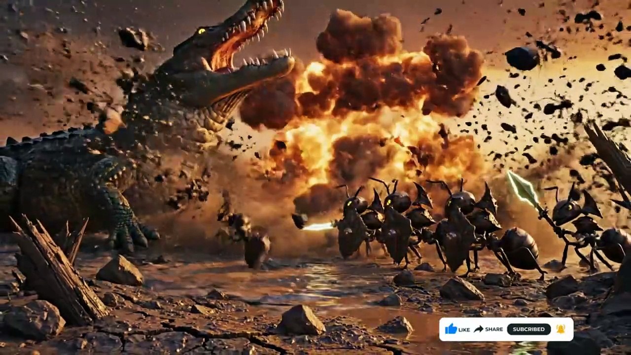 Alligator vs Ant Fight Seen