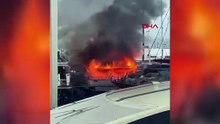 Bodrum tersanesinde korkutan yangın: Ünlü ismin lüks motoryatı kül oldu!