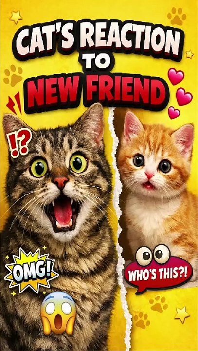 Is This a Friendship... or the Start of a Cat WAR？! 🐾🔥#funnyvideo #cat #catshorts #viralcats #cats
