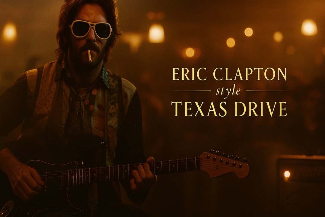 🎸 Eric Clapton Style | Texas Drive | Rock Blues Texas Guitar Groove for Driving & Chill