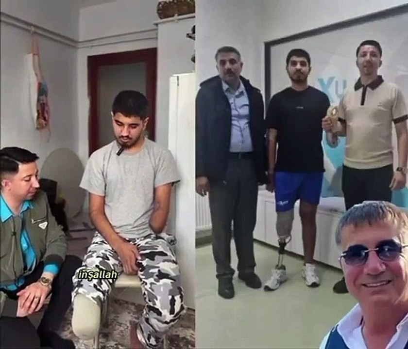 18 yaşında geçirdiği elektrik kazasında sağ bacağını ve sol kolunu kaybeden gence, Sedat Peker protez kol ve bacak yaptırarak yeniden hayata tutunmasına vesile oldu.