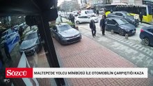 Maltepe'de yolcu minibüsüyle otomobil çarpıştı: 3 yaralı