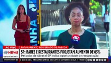 Bares e restaurantes de SP projetam aumento de 63% na Páscoa, diz pesquisa