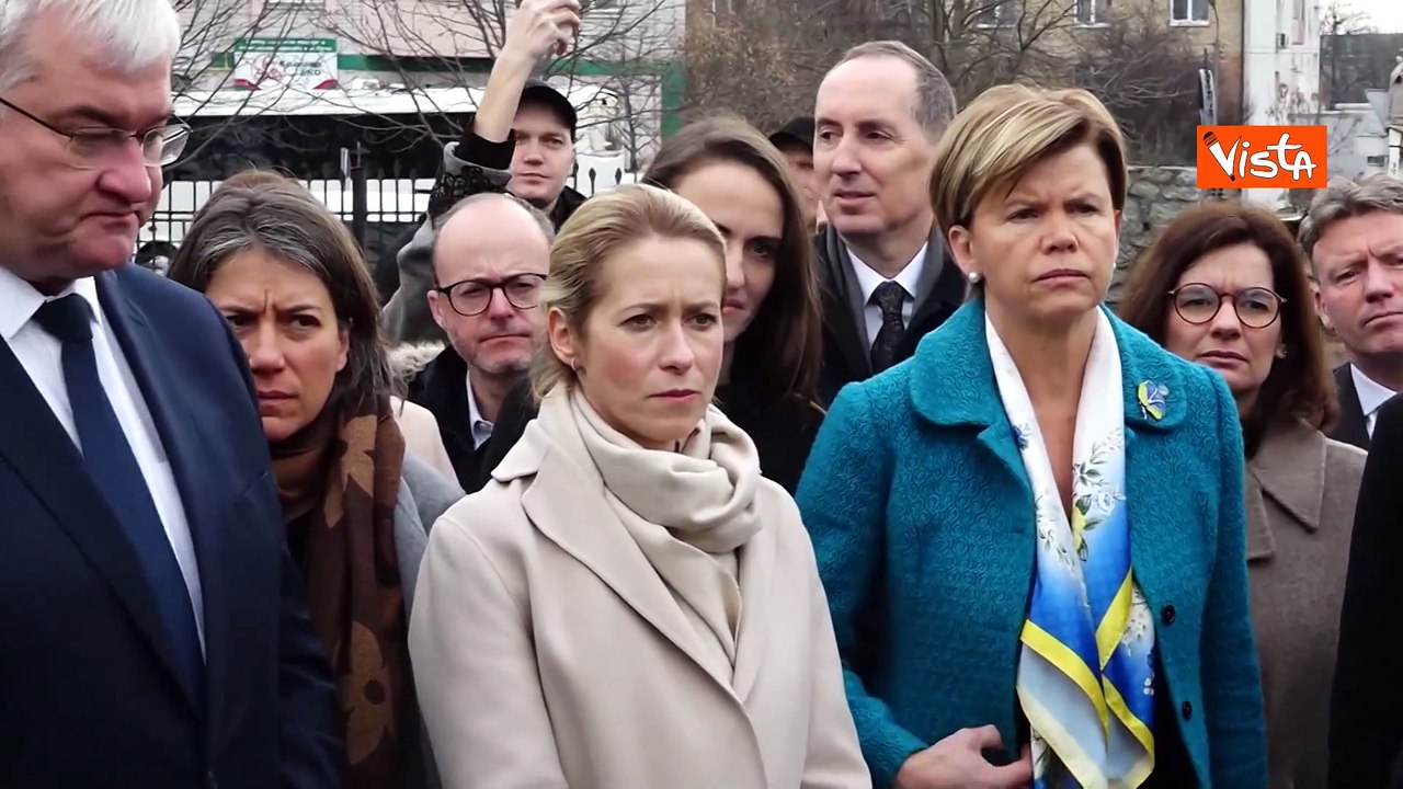 Kaja Kallas in visita a Bucha con i ministri Ue per commemorazione strage