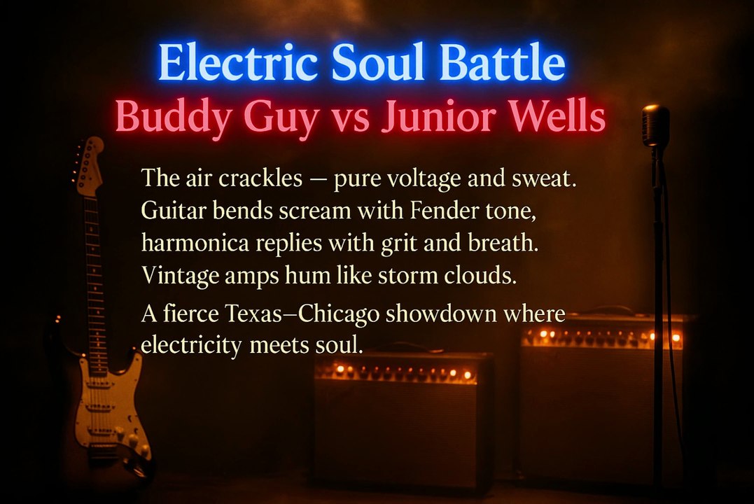 🎸 Buddy Guy vs Junior Wells  | Rock Blues Chicago Battle | Electric Guitar & Harmonica Groove