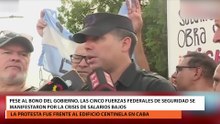Pese al bono del gobierno, las cinco fuerzas federales de seguridad se manifestaron por la crisis de salarios bajos