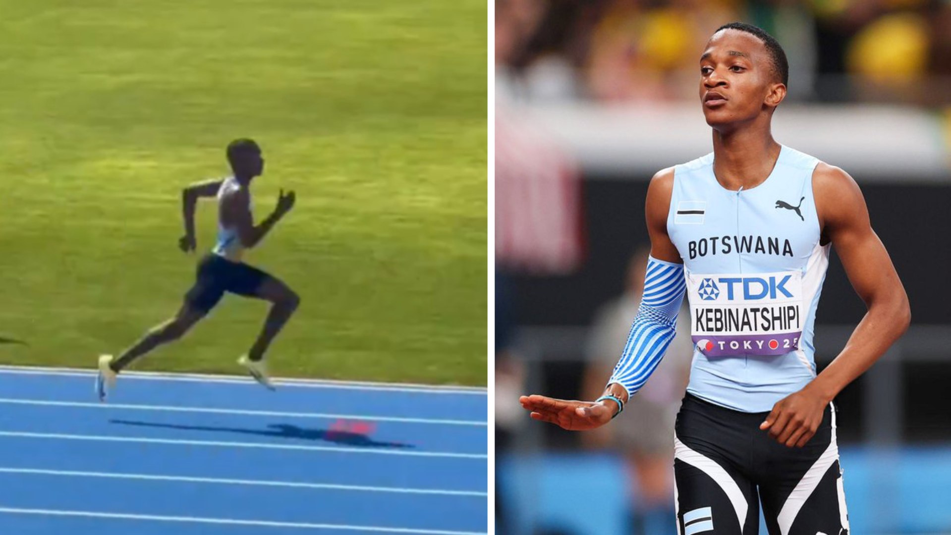 Kebinatshipi, oro mundial de 400, corre los 100 metros... ¡en 9.89!