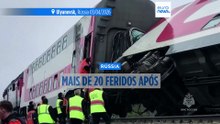 Comboio de passageiros descarrila na Rússia, mais de 20 pessoas ficaram feridas