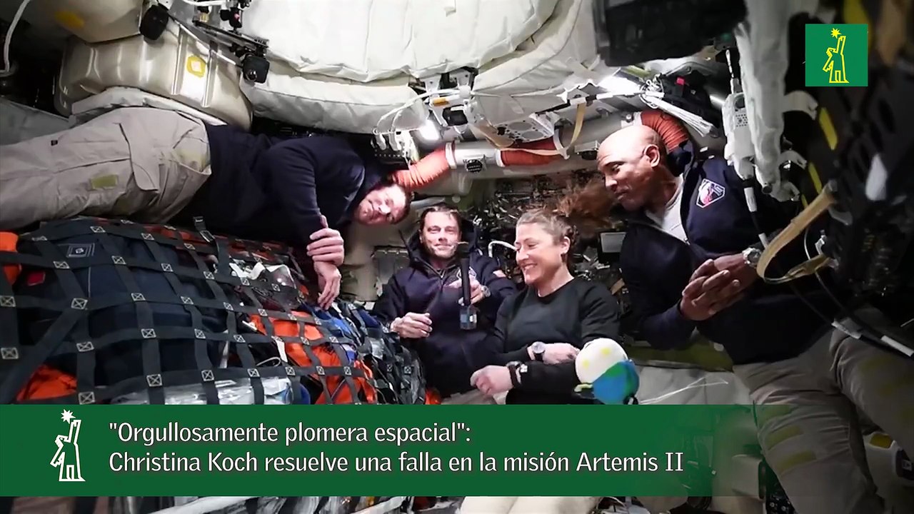 "Orgullosamente plomera espacial": Christina Koch resuelve una falla en la misión Artemis II