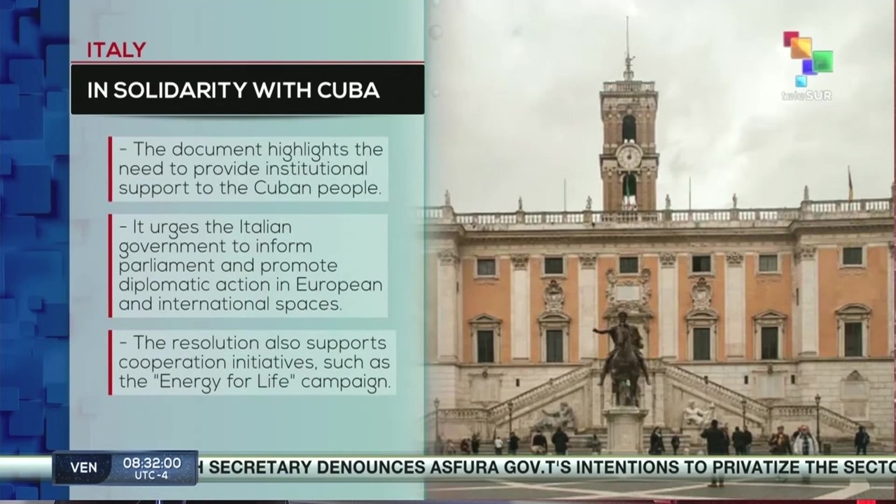 Italy ratifies solidarity with Cuba