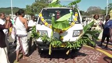 Ashok Leyland Donating first BADA Dosth Mini Vehicle to Tirumala Temple