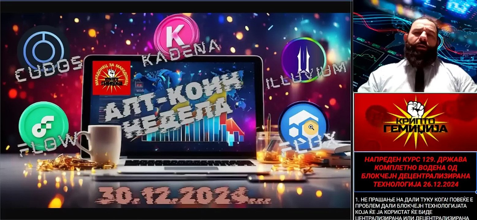 Напреден Курс 129. Држава комплетно водена од Блокчејн децентрализирана технологија! 26.12.2024