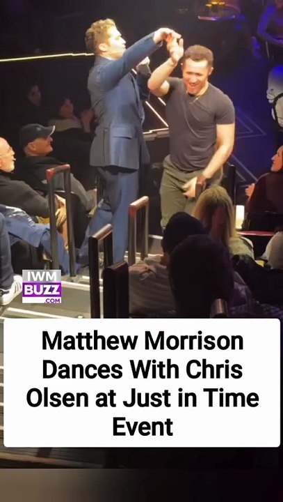 Matthew Morrison Dances With Chris Olsen at Just in Time Event
