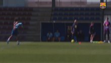 El golazo de Lamine Yamal en el entrenamiento del Barça para ver una y otra vez
