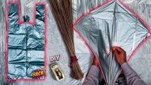 Plastic Bag Machar Kite Making at Home