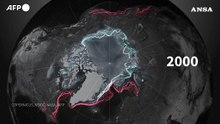 La mappa animata del Polo Nord con lo scioglimento dei ghiacci marini artici