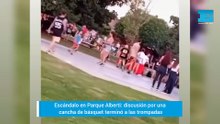 Escándalo en Parque Alberti: discusión por una cancha de básquet terminó a las trompadas en pleno Jueves Santo