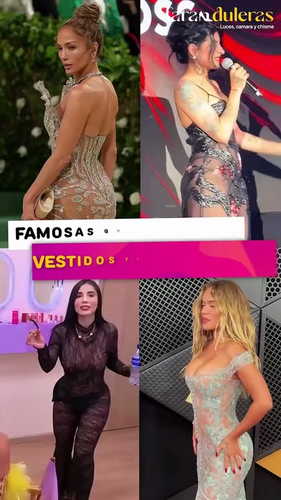 Famosas que han usado vestidos transparentes